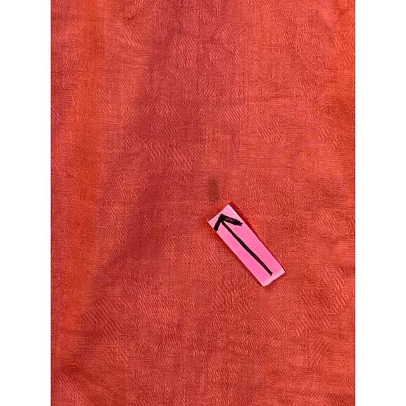 Plaza South Womens 16 Orange Back Slit Linen Blend Skirt Office Wear FLAW - Picture 3 of 7